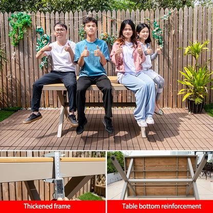 Factory Wholesale Good Quality Modern Wpc Patio Table And Chairs Set Talking Dining Furniture