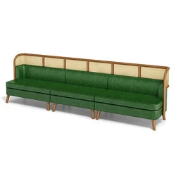 custom.Modern Commercial Custom Color Restaurant Furniture Rattan Leather Sofa Booth Seating Wood Cafe Restaurant Table and Chai
