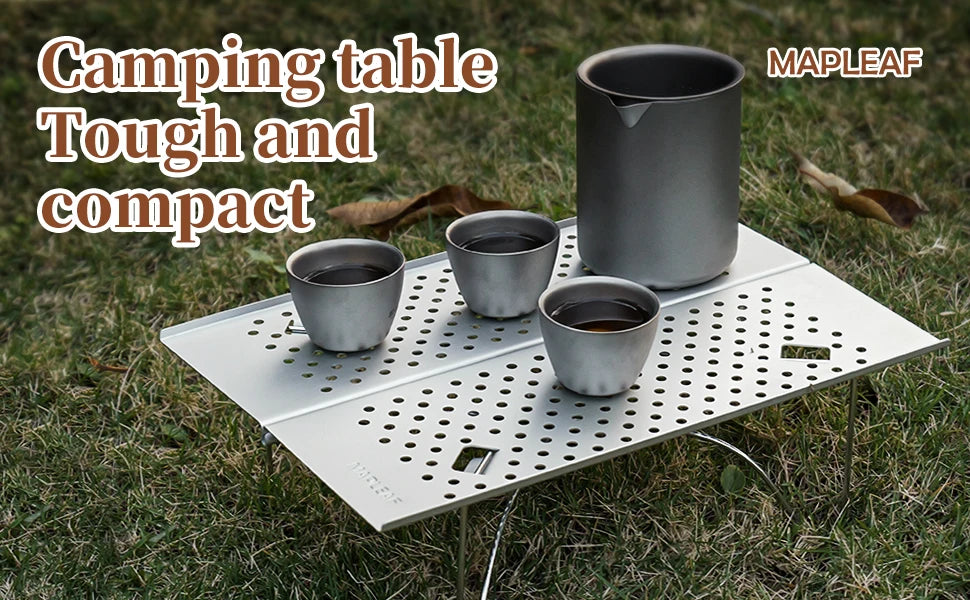 MAPLEAF Camping Mini Table Ultralight High Load 15kg Easy Clean Fishing Table Outdoor Portable Folding Hiking Desk Picnic Table