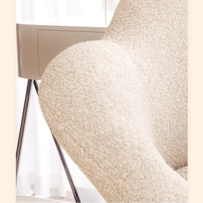 Durable Carbon Steel Upholstered Stool INS Style Leisure Petal Chair Romantic Cream Makeup Stool Rotating Nail Art Beauty Chair