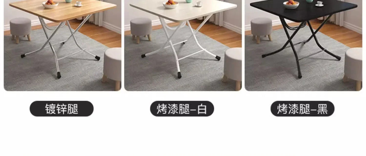 Furniture Folding  Dining Table Home Rental House Simple Small Apartment Dining Round  Foldable Outdoor Stall Small Square Table