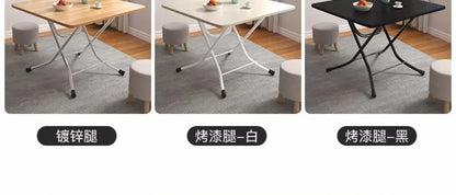Furniture Folding  Dining Table Home Rental House Simple Small Apartment Dining Round  Foldable Outdoor Stall Small Square Table
