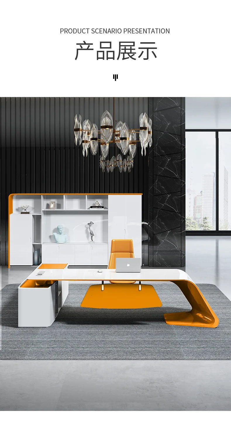 Minimalist Atmosphere Office Desk Computer High Single Fashionable Office Desk Irregular Office Furniture Der Schreibtisch XYOD