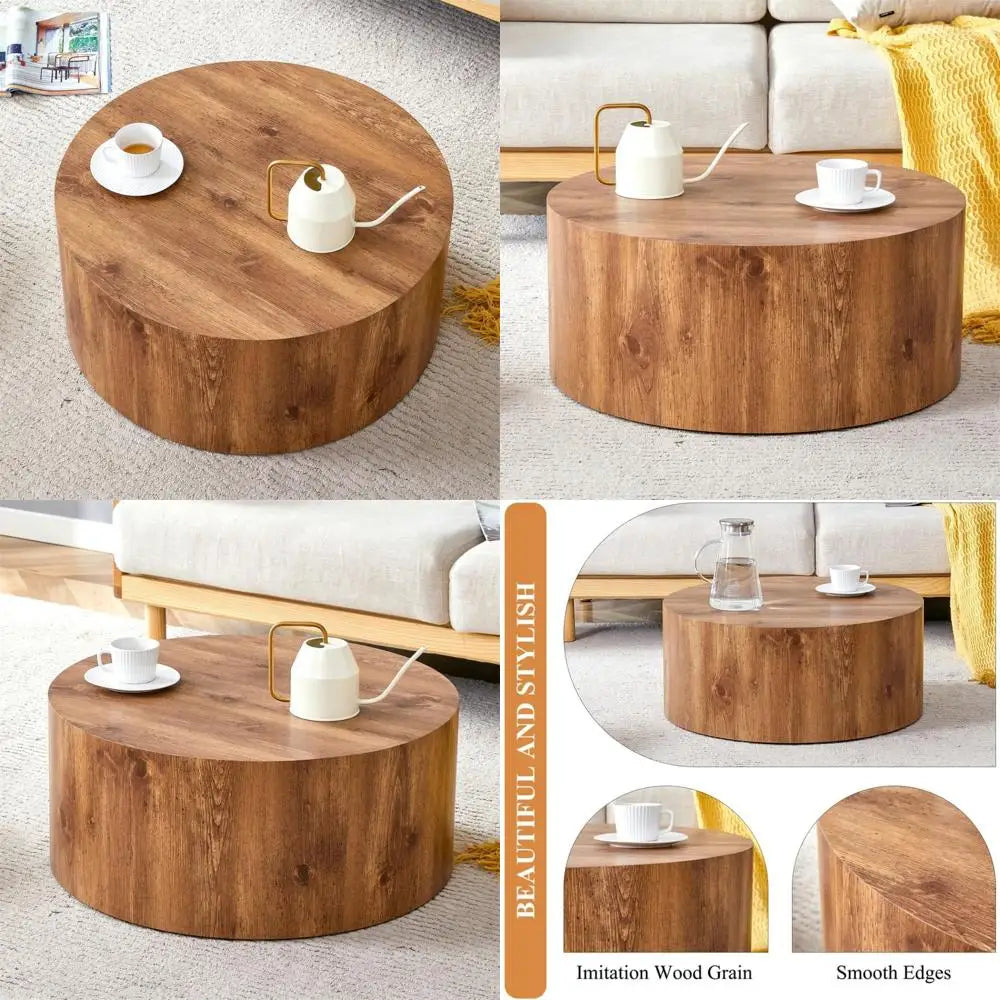 Modern Wooden Coffee Table for Living Room, Center Table, No Assembly Needed, Ready to Use, Sleek Design