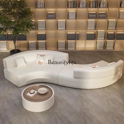 Modern curved special-shaped sofa double-sided S-shaped sofa creative lobby reception sofa
