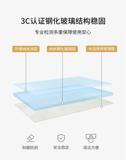 Rock slab round coffee table combination light luxury modern simple living room household small apartment