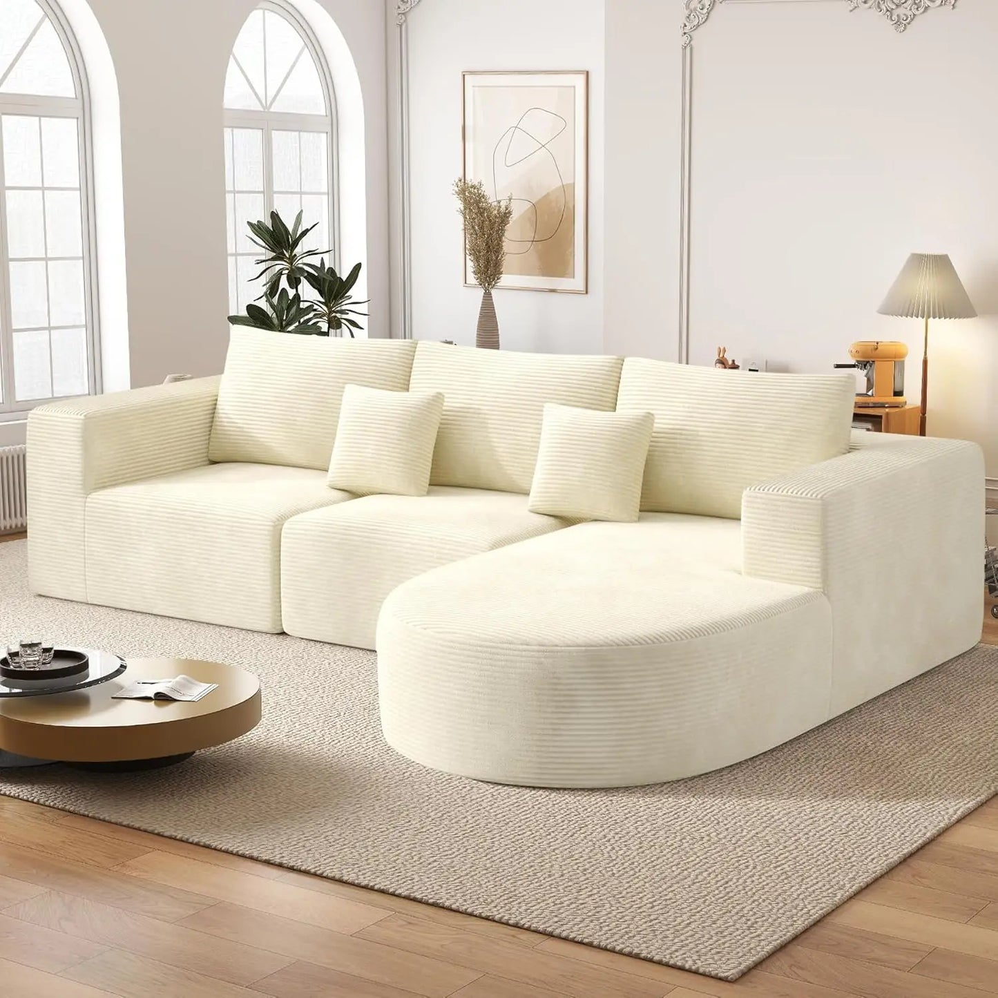 Modular Sectional Sofa L-Shape Deep Seat Comfy Living Room Bedroom No Assembly 1PCS,Customized