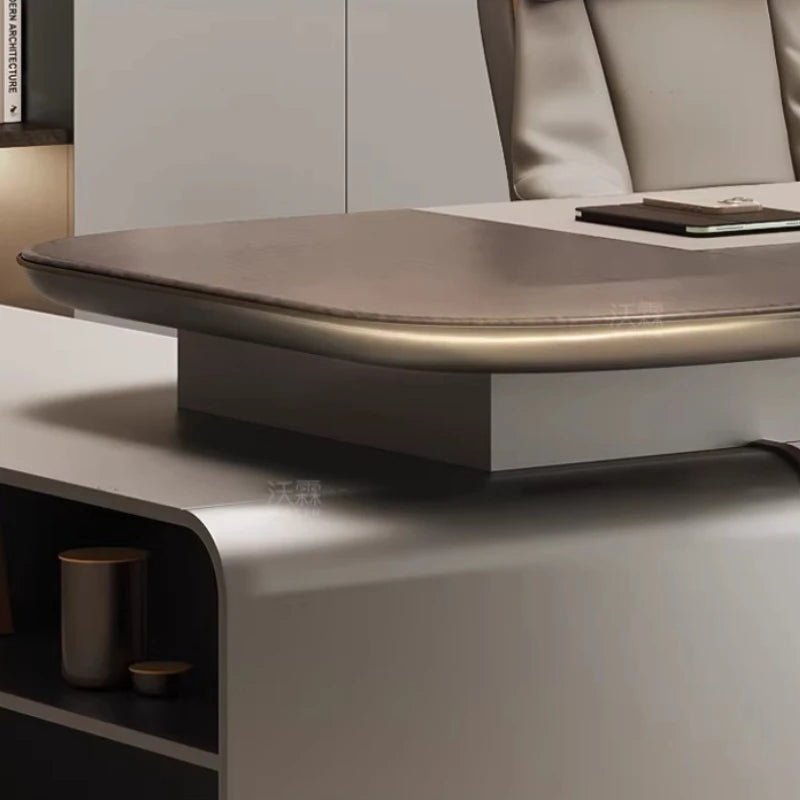 Light luxury boss Advanced minimalist modern CEO and Chairman's office table office furniture Computer desk Room desks