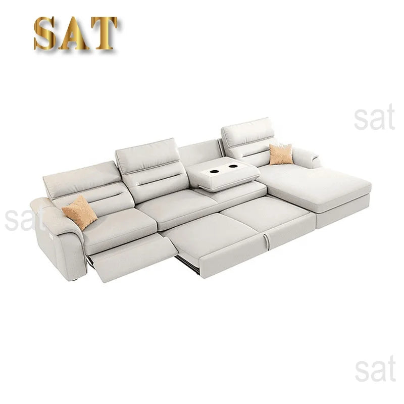 *-/2025  Italian Modern Luxury Leather Recliner Sofa Electric Reclining Sofa Living Room Furniture
