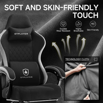 Ergonomic Office Chair with Footrest, Adjustable Height and Lumbar Support for Home Gaming Desk