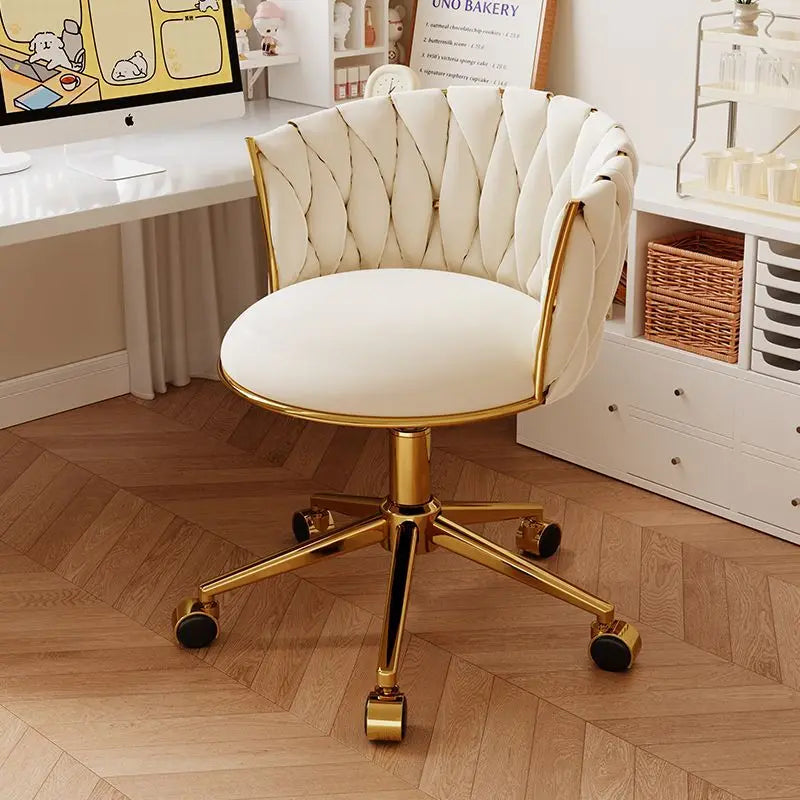 Office Chair, Swivel Desk Chair , Stylish Seating for Home Office, Vanity & Modern Glam Workspace Decor