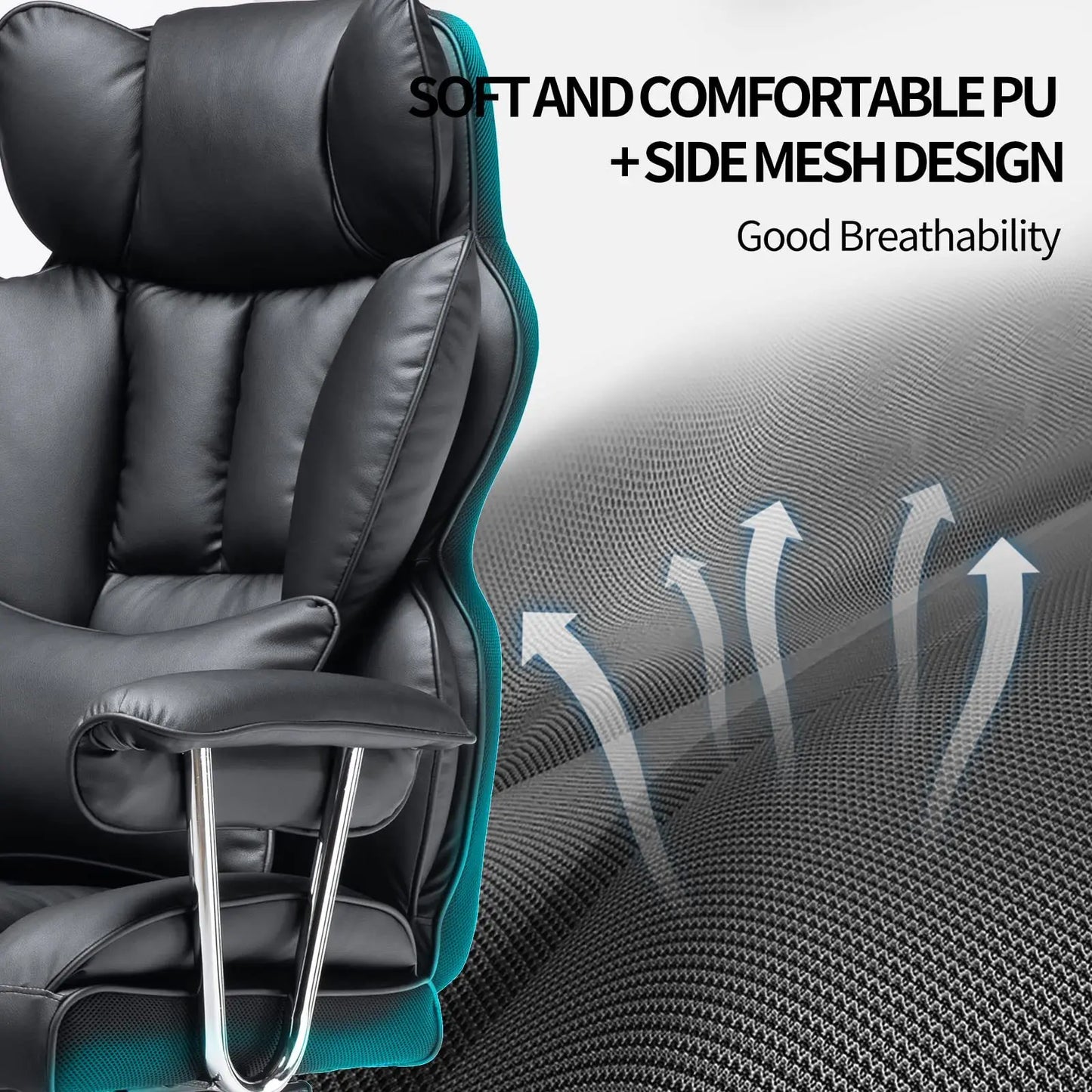 Swivel Chair Ergonomic Office Desk Chair With Lumbar Support Rolling Home Office Computer Room Seating Sillas Escritorio Luxury