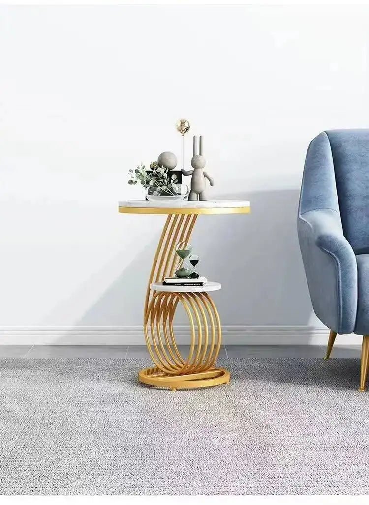 Nordic Round Coffee Tables Books Big Luxury Gold Nordic Hall Side Coffee Table Bedside Dressing Mesitas De Noche Home Furniture