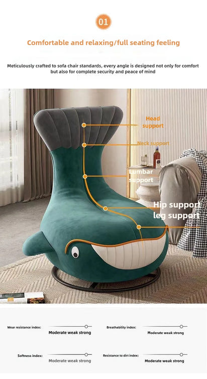 New Minimalist Shark Whale Apartment with 360 Degree Rotatable Bedroom,light Luxury,internet Famous Shark Ins Sofa,Nordic Style