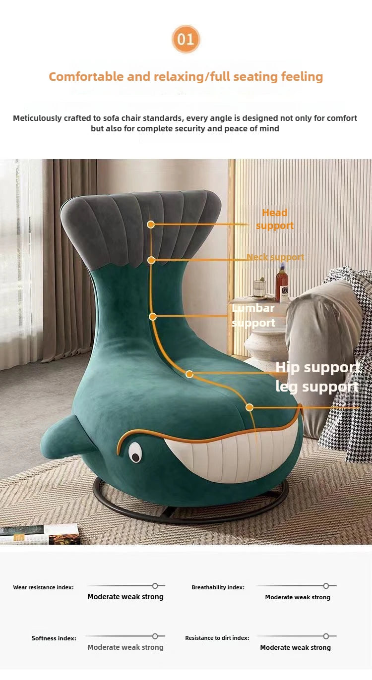 New Minimalist Shark Whale Apartment with 360 Degree Rotatable Bedroom,light Luxury,internet Famous Shark Ins Sofa,Nordic Style