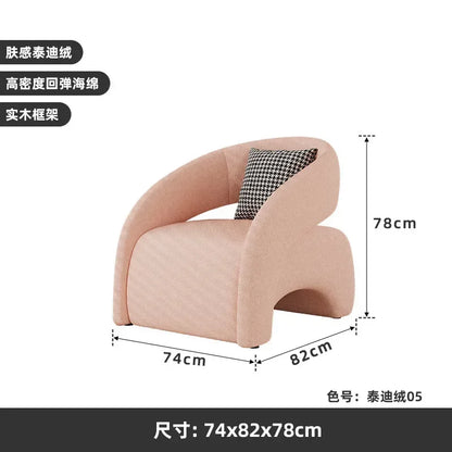 A  French cream wind single sofa chair Nordic living room lazy sofa small apartment single chair