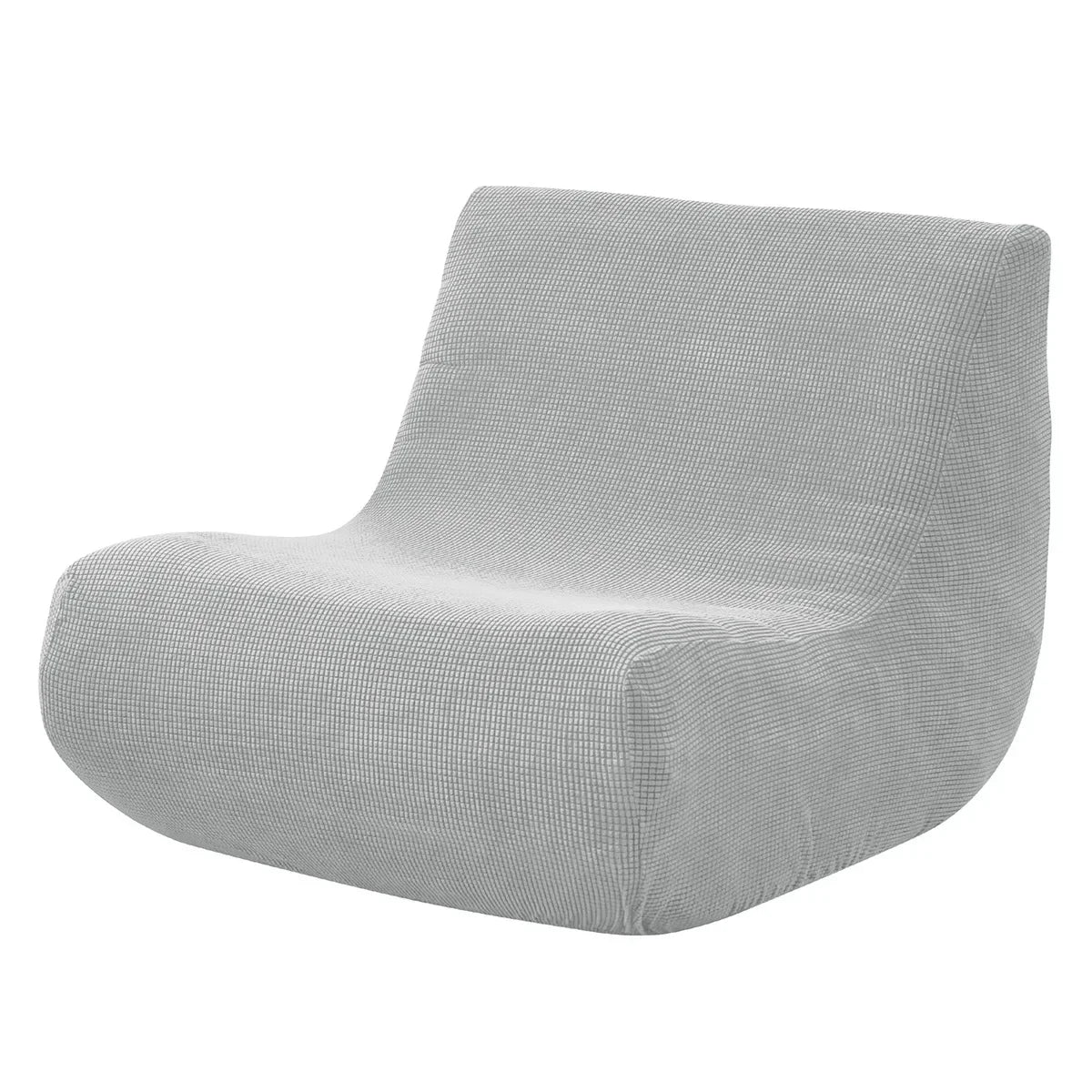 Stretch Armless Floor Sofa Covers Polar Fleece Single Sofa Protector Slipcover for Fireside Chair Adult Bean Bag Chairs Covers