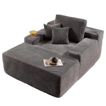 Compressed fabric combination sofa cinema concubine chair tofu block lazy