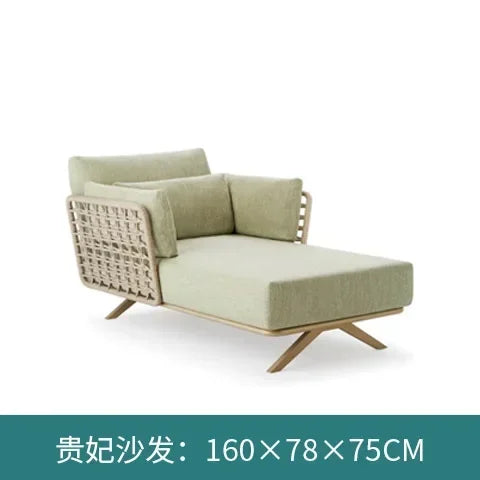 High-end outdoor furniture open-air balcony rain protection sun protection sofa courtyard outdoor villa hotel garden combination