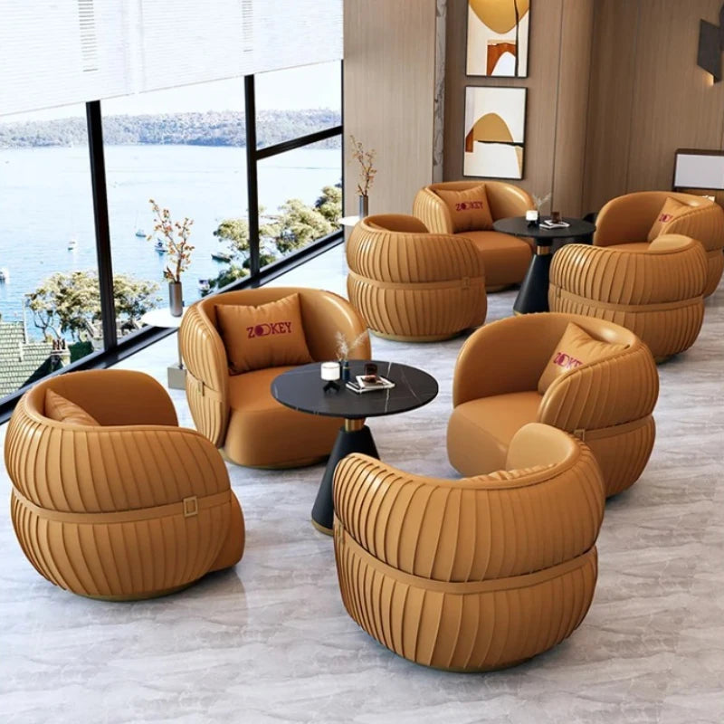 Simple Backrest Chairs for Conference Room Drawers Modern Wooden Luxury Nordic Salon Designer Lounge Back Office Furniture