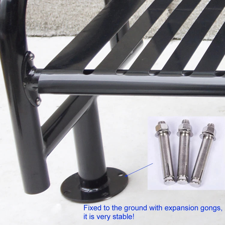 Public Outdoor Furniture Outdoor Bench Stainless Steel Bench Metal Resting Bench
