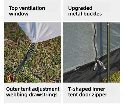 LanShan 2 3F UL GEAR 2 Person 1 Person Outdoor Ultralight Camping Tent 3 Season 4 Season Professional 15D Silnylon Rodless Tent