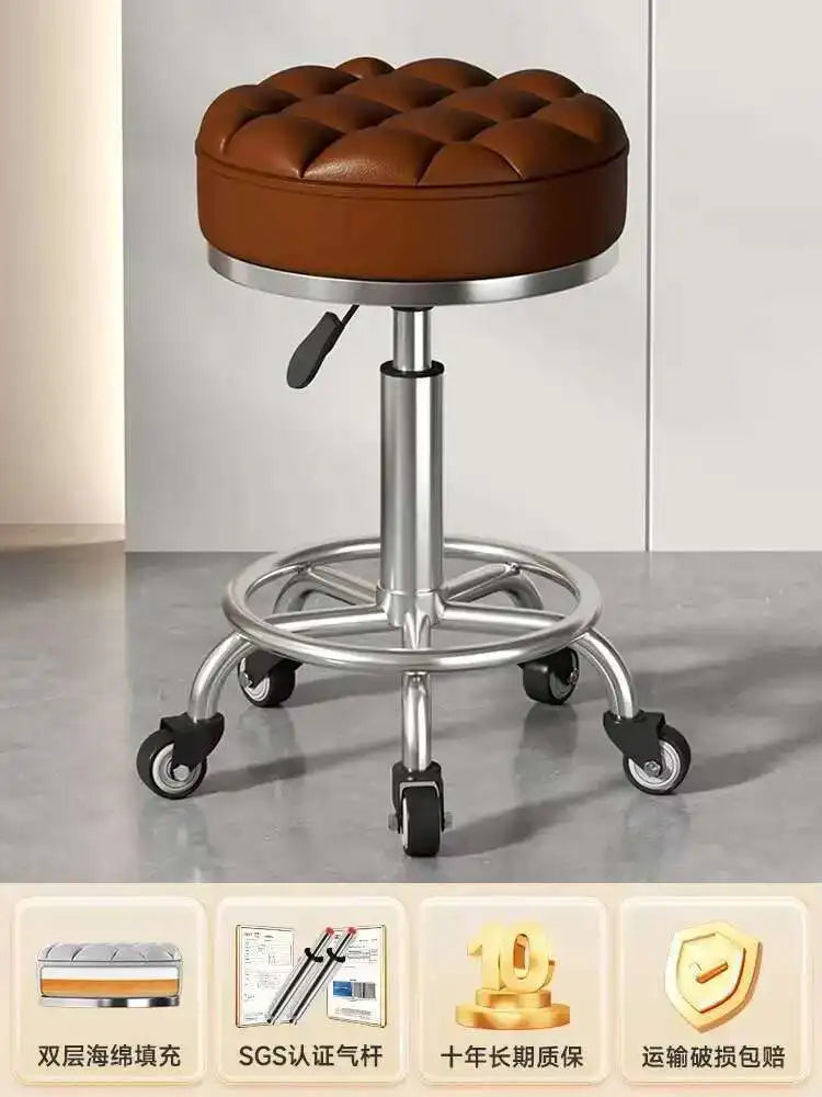 Beauty Chair Specifically Designed for Beauty Salon Adjustable Rotating Pulley Hair Salon Round Stool Tabouret A Roulette 원형의자