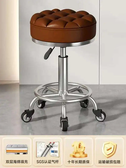 Beauty Chair Specifically Designed for Beauty Salon Adjustable Rotating Pulley Hair Salon Round Stool Tabouret A Roulette 원형의자