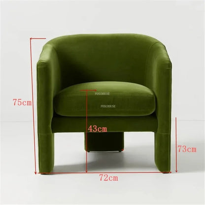 Leisure Fabric Living Room Chairs Designer Lazy Recliner French Living Room Furniture Home Balcony Coffee Shop Backrest Armchair
