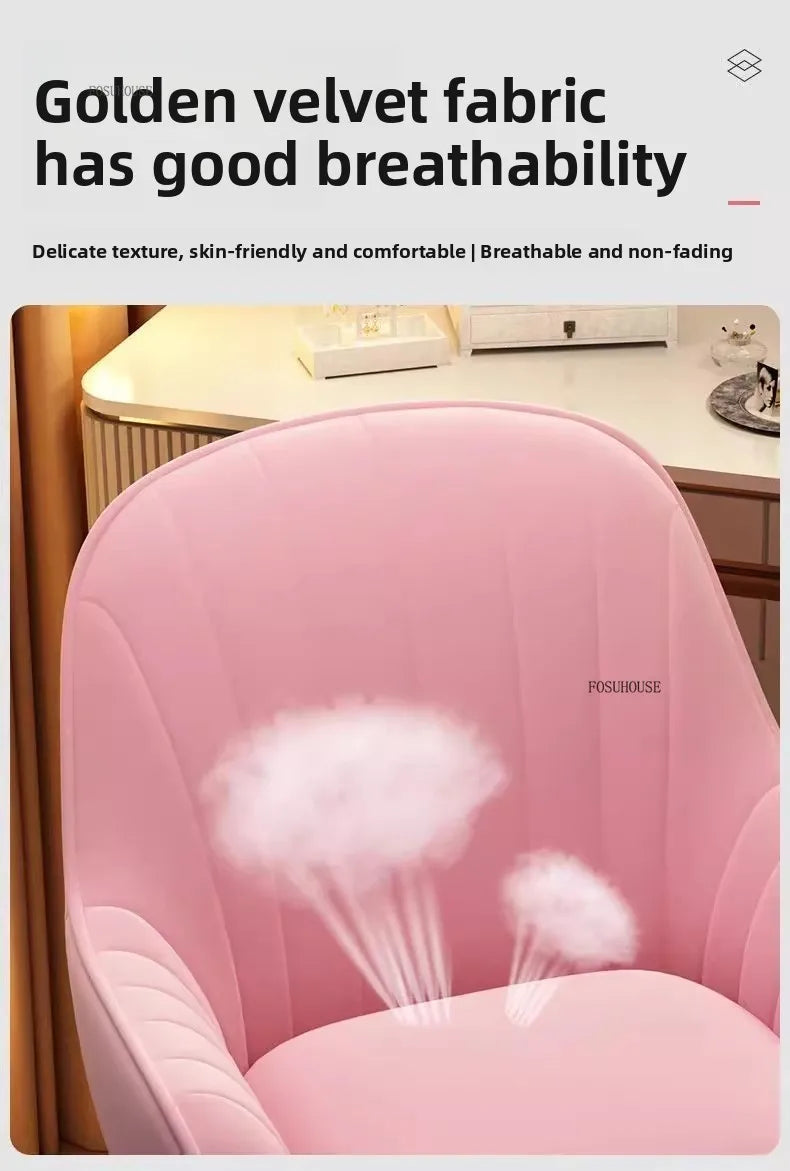 Nordic Style Office Chairs Leisure Home Computer Chairs Student Backrest Lift Chair Single Swivel Armchairs for Office Furniture