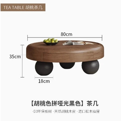 Ornaments Wood Coffee Table Luxury Mechanism Premium Oval Coffee Tables Modern Nordic Mesas De Centro Para Sala Home Furniture