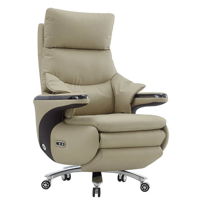 Swivel Beige Office Chair Reclining Adjustable Designer Relaxing Office Chairs Comfortable Wheels Gaming Stuhl Home Furniture