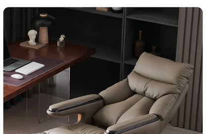 N49 J Heating Massage Office Chairs Ventilation Leather Relaxing Portable Desk Chair Recliner Nordic Comfy Silla Home Office