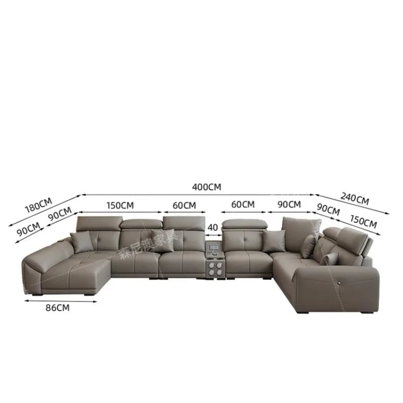 Modern Minimalist Sofa Leather Recliner Corner Living Room Sofa Relaxing Comfortable Muebles Para Habitacion Home Accessories