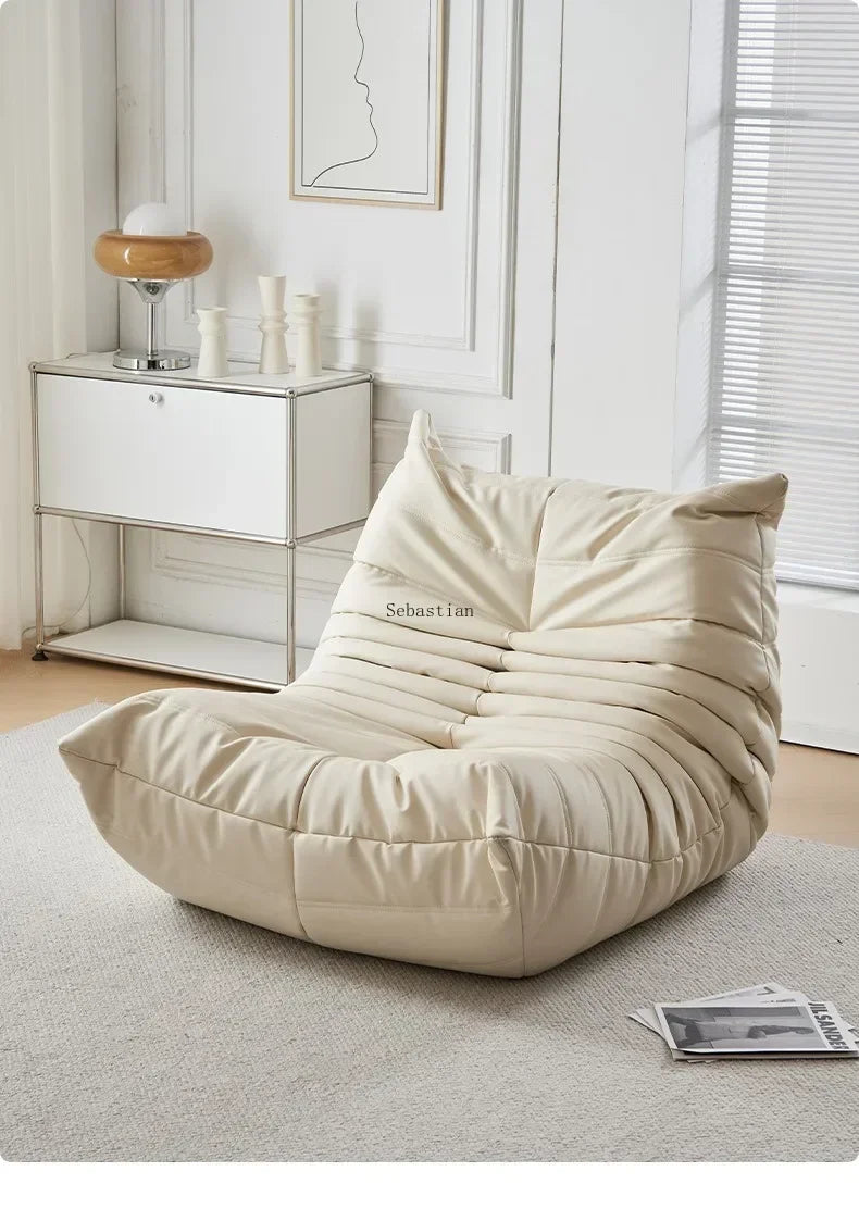 Cat Scratch Skin Sponge Caterpillar Sofa Lazy Velvet Small Apartment Living Room with Reclining Balcony Bedroom Single Sofa