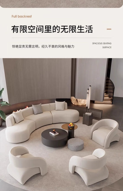 Hotel lobby sofa coffee table combination sales office negotiation rest area reception beauty salon club corner arc
