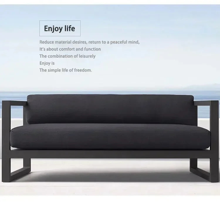 Outdoor Aluminum Alloy Sofa Four Piece Set,Terrace Garden Bar Waterproof Sofa Furniture Set outdoor furniture set sectional sofa