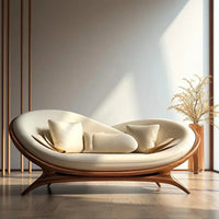 a3813  New Chinese-style solid wood sofa living room modern simple small apartment leather recliner sofa lazy chair