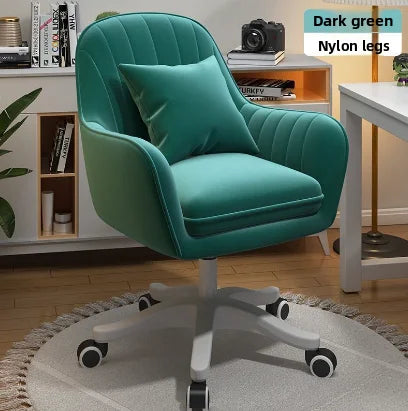 2026 hot sell Rotatable lifting comfortable computer chair, home bedroom flannel dressing chair