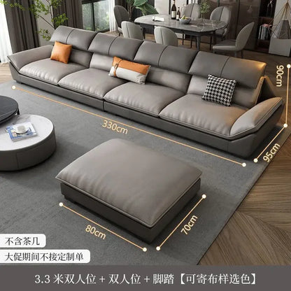 Nordic leave-in light luxury technology cloth sofa modern simple living room fabric latex minimalist sofa