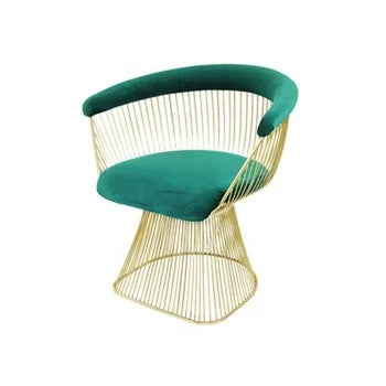 ForNordic Wrought Iron Home Single Chair Sofa Dining Chair pink Lounge Chair Can Be Customized Colors