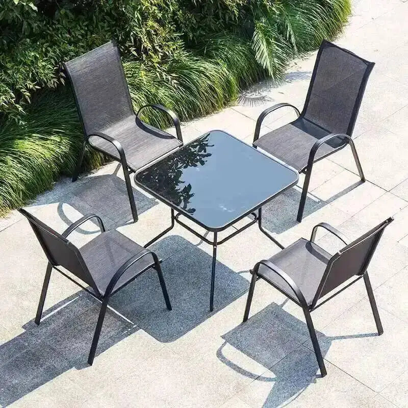 High Modern Back Garden Chairs Nordic Waterproof Comfortable Dining Garden Chairs Back Italian Style Mueble Jardin Furniture
