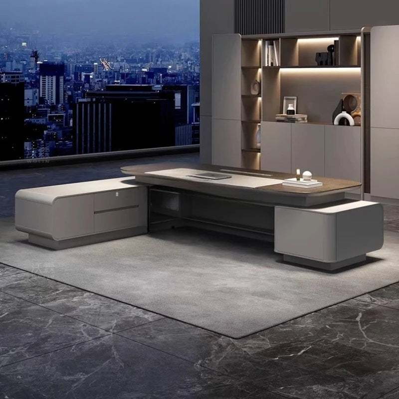 Minimalist Crafts Office Desk Storage Luxury Executive Organizers Office Desk Computer European Meuble Bureau Home Furniture