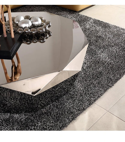 Diamond Shaped Coffee Table, Made of Stainless Steel Material, Suitable for Study Rooms, Bars, Hotels, Restaurants, and Offices