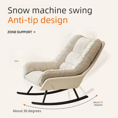 Lazy Sofa Rocking Chair Living Room Balcony Recliner Light Luxury Leisure Single Sofa Chairs  Living Room Furniture  cozy stool