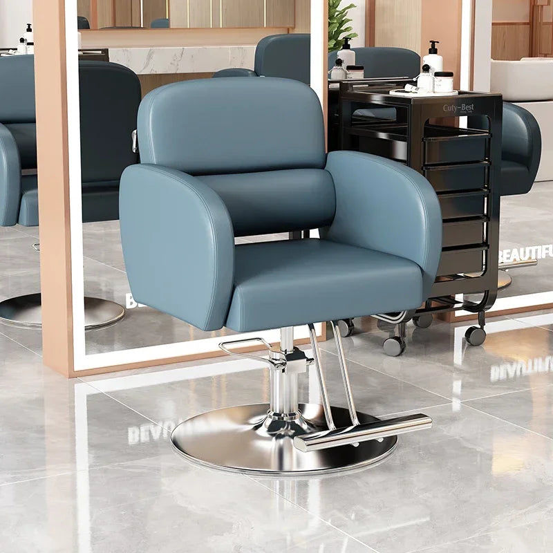 Classic Fashion Barber Chairs Simple Exquisite Trendy Premium Salon Chairs Beauty Modern Bancos Con Ruedas Salon Furniture