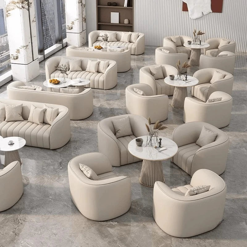 Modern Simple Sofa Designer Lounge Reception Lazy Luxury European Sofa Office Negotiation Aesthetics Divano Trendy Furniture