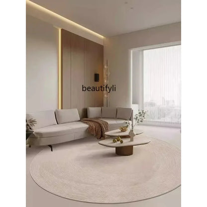 F132  Round living room minimalist sofa coffee table blanket premium light luxury cloakroom floor mat bedroom carpet
