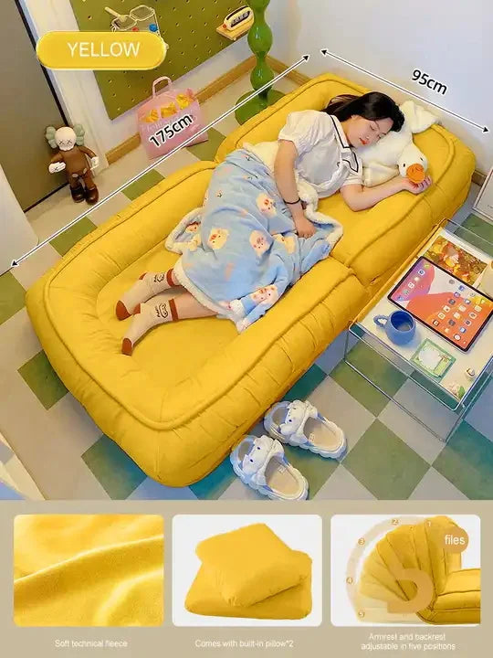 High Quality Indoor Cloth Lazy People Style Lazy Sofa Adjustable Sofa Chair Kennel Bedroom Reading Balcony Leisure Small Sofa