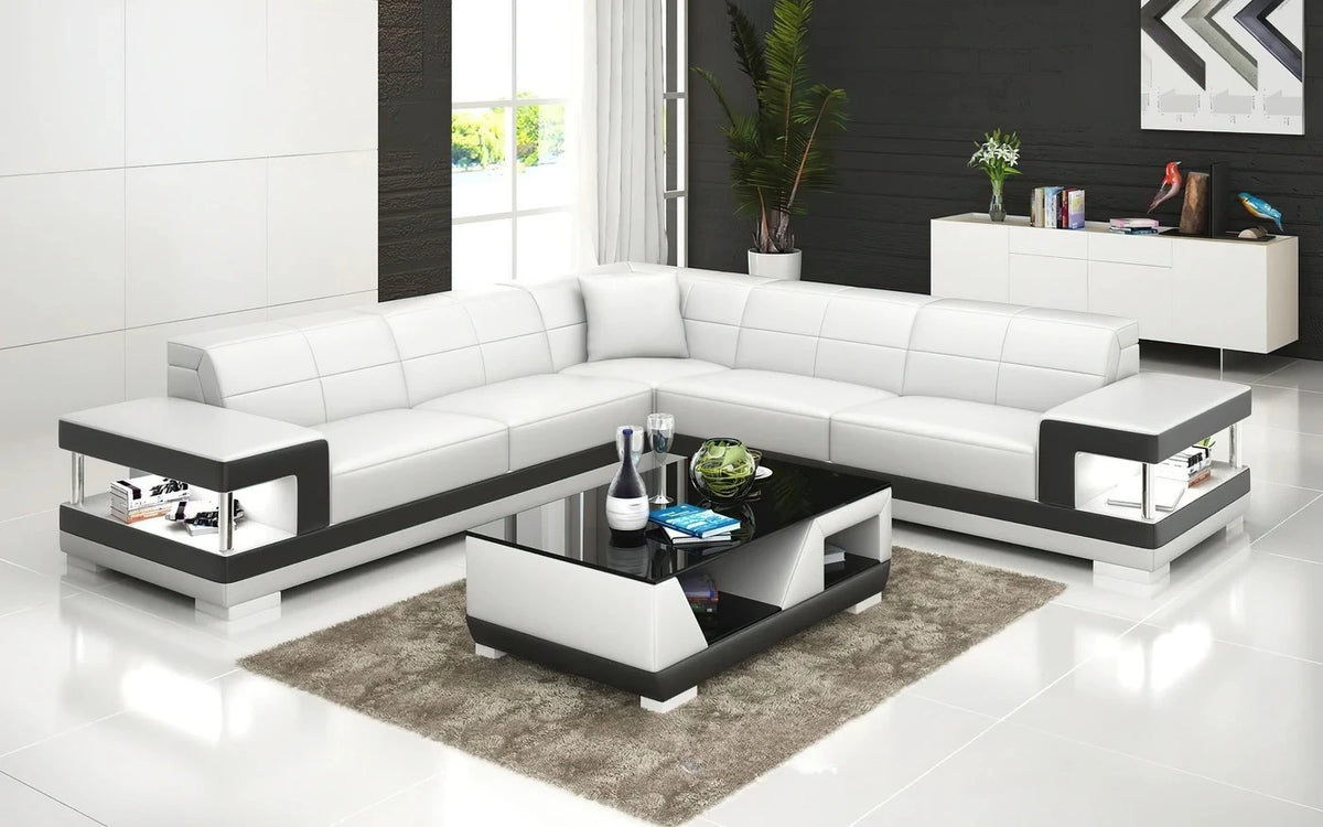 Nordic new creative leather sofa first layer cowhide modern living room sofa